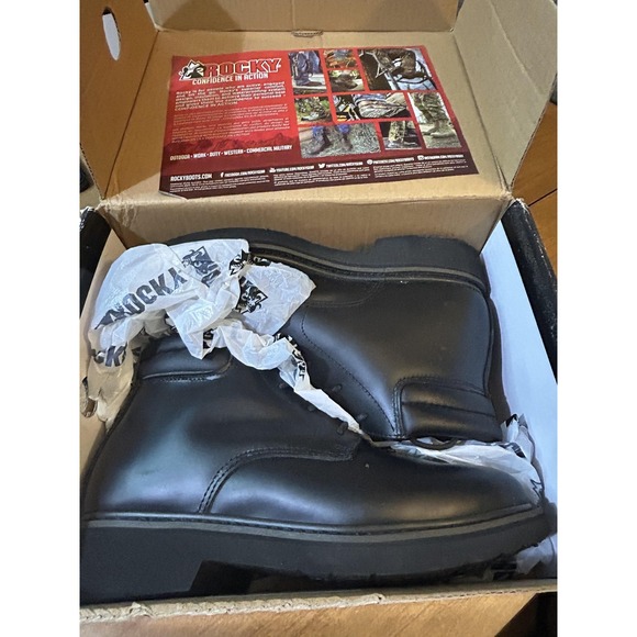 Rocky Work Boots Mens Size 8 Black Pro-Cell Chukka Uniform Ankle FQ000501-8 - Picture 4 of 9